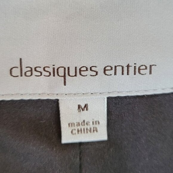 Classiques Entier Black White Pattern Blazer SZ M Two Button Cotton Blend Jacket - Picture 9 of 12